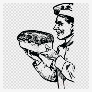 Baker Black And White Png Clipart Bakery Clip Art - Baker And Bread Black And White
