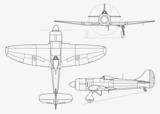 Hawker Tempest Mk Ii 3-view - Hawker Tempest 3 View