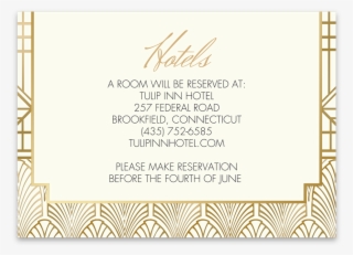 Thank You Card Golden Carvings - Invitation