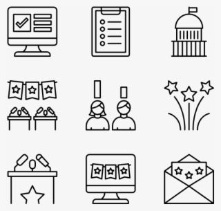 Political - Education Line Icon