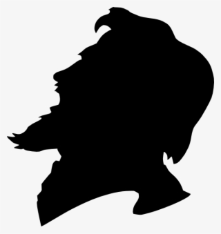 Small - Side View Face Silhouette Man