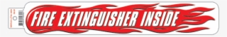 Fire Extinguisher Inside With Flames Truck Decals - Fire Extinguisher Inside