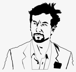Computer Icons Black And White Facial Hair Thumbnail - รูป หน้า คน กราฟฟิก