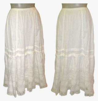 Antique Lace Slip Skirt Transparent Background - Slip Dress