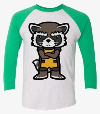 Angry Racoon Triblend 3/4 Sleeve - Angry Raccoon Guardians-of-the-galaxy Slouchy V-neck
