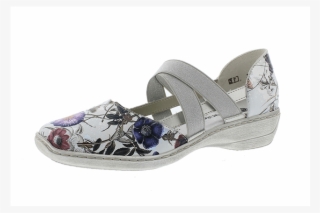 Remonte D1647-90 White/metallic/silver - Floral Flat Heel Lace-up Low-cut Men's Loafers For