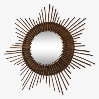 Sun Mirror Rattan Star 70x70cm Vintage - Graphic Timer