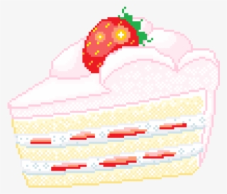 Mochiko - Strawberry Cake Pixel Transparent