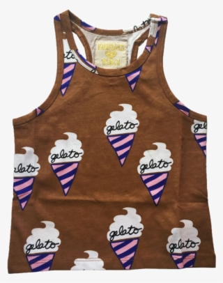 Hugo Loves Tiki Tank Top Chocolate Gelato - Ice Cream Cone