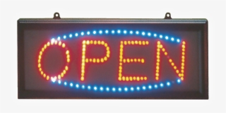 Led Red/blue Landscape Open Sign