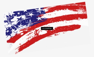 Grunge Us Flag Banner - Art American Flag Banner