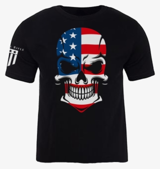 Ghost Rider Men's - Usa Flag On Skull