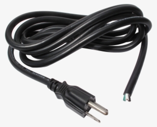 Power, 16 Awg, 3 Conductor, Black Image - Bare End Power Cord