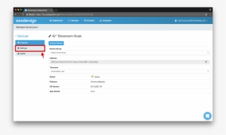 On The Device Details Page, Select Settings From The - Portable Network Graphics