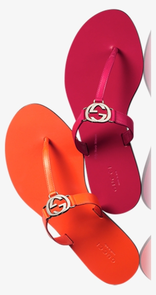 Gucci Gucci Flip Flops Woman, Gucci Flats, Coral Orange, - Flip-flops