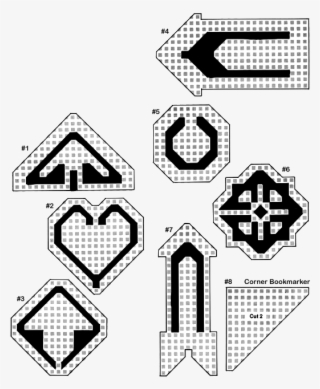 Cut 2 Corner Pieces - Plastic Canvas On Paper Clip