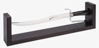 Superior Champagne Sabre - Berkel Champagne Saber, With Wooden Stand And Ebony