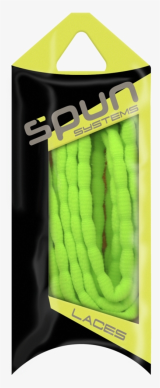 Spun™ Bubble Shoelaces - Lime Yellow Oval Shoe Laces