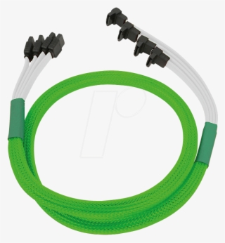 Sata 6gb/s 4 Way Cable Angled, Neon Green Nanoxia Nxs6gscng - Nanoxia Sata 6 Gb / S, 4-angled, Cable Adapter/cable