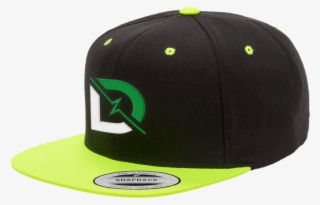 Drlupo Black & Neon Green Snapback Hat - 6089mt Classic Snapback Pro-style Wool Cap Ange)