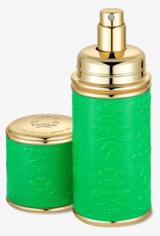 Creed Logo Etched Leather Atomizer, Gold/gold
