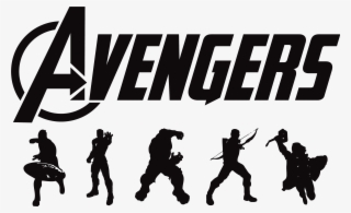 Pencil Clipart Silhouette - Avengers Silhouette