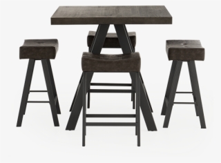 Image For Grey Metal Pub Style Kitchen Room Furniture - Picnic Table