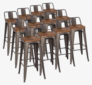 Metro Gun Metal Wood Modern Bar Stool Cheaper By The - Low Back Gunmetal Bar Stools
