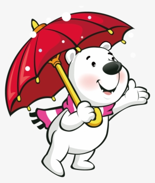 Umbrella Clip Flower Vector Freeuse Download - 卡通 熊