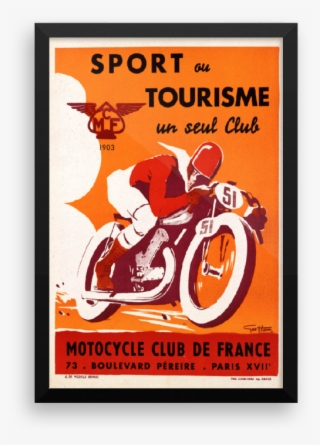 Motorcycle Club - Retro Sports Poster