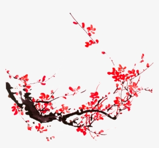 Ink Painted Effect Flower Element