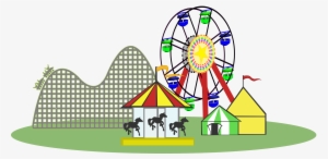 Carneval Clipart Roller Coaster - Fair Rides Clip Art