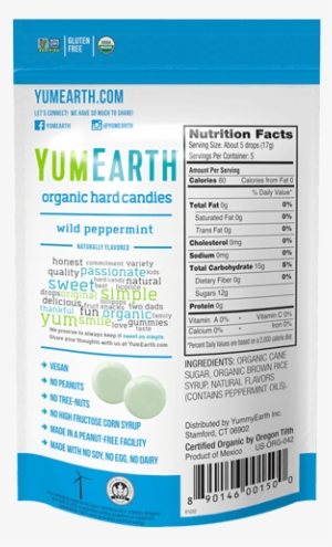 Wild Peppermint Organic Hard Candy Wild Peppermint - Yum Earth Ingredients