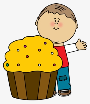 Boy With Cupcake Clipart