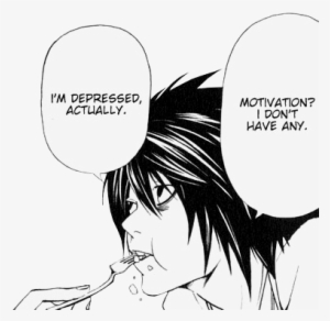Quote Anime Manga L Death Note Transparent Light Yagami - L Depressed Death Note