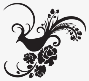 Flower Bird Vector, Flower Vector, Bird Vector Png - Bird And Flowers Stencils
