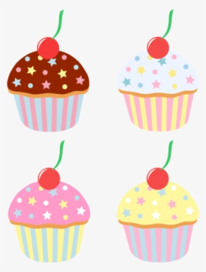 Cupcake Clipart Four Frames Illustrations Images Photo - Cupcake Cartoon