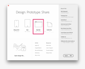 Chose Web 1920 In Adobe Xd - Adobe Xd