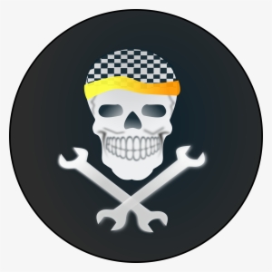 And Cross Wrenches Big Image Png - Skull And Tools Large Wall Clock