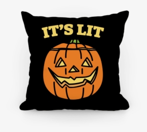 It's Lit Jack O' Lantern Pillow - She's Beauty She's Grace She Ll Punch You In The Face