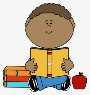 Boy Reading Clip Art - Child Reading Clipart