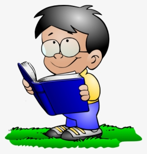 Boys School Cliparts - Reading A Book Png