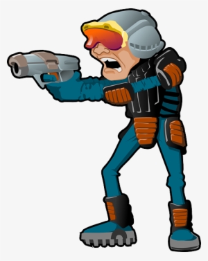 Man, Gun, Helmet, Police, Weapon, Futuristic, Cyber - Space Police Png