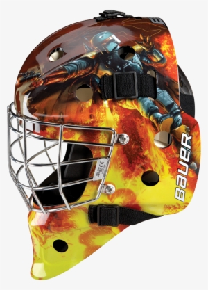 Nme Star Wars Street Goal Mask - Bauer Nme 3 Boba Fett Goal Mask Star Wars - Junior