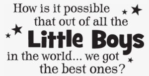 We Got The Best Little Boys Wall Decal - Quotes About Little Boys