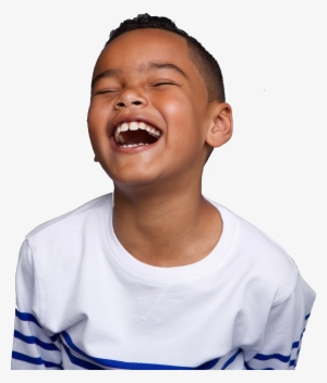 Little Boy Stripped Shirt Laughing - Kids Plus Pediatrics