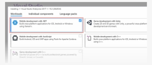 Mobile Development With - Install Xamarin Visual Studio 2017