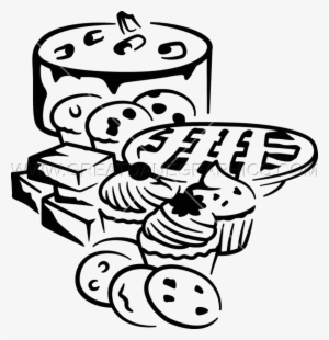 Product Drawing Bakery - Bakery Black And White Png