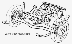 Outline, Design, Car, Vehicle, Mechanical, Volvo - La Suspensión Con Ballestas Delanteras