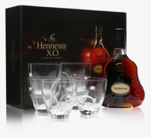 Hennessy Xo Cognac & 6 Thomas Bastide Glasses Set - Hennessy Xo Bottle Engraved